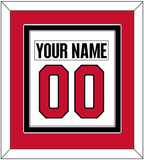 Ottawa Nameplate & Number (Back) Combined - Road White (2017-2020) - Double Mat 2