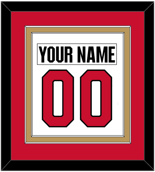 Ottawa Nameplate & Number (Back) Combined - Road White (2017-2020) - Signature Tier 3
