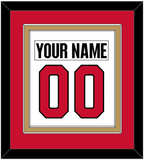 Ottawa Nameplate & Number (Back) Combined - Road White (2017-2020) - Double Mat 3
