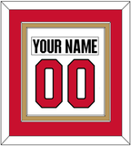 Ottawa Nameplate & Number (Back) Combined - Road White (2017-2020) - Double Mat 3