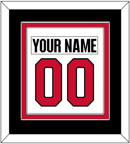 Ottawa Nameplate & Number (Back) Combined - Road White (2017-2020) - Signature Tier 4