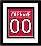 Ottawa Nameplate & Number (Back) Combined - Home Red (2007-2017) - Double Mat 1