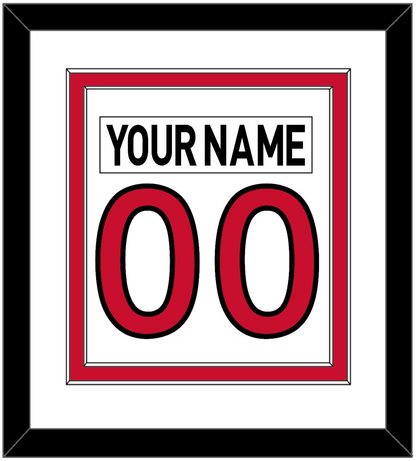 Ottawa Nameplate & Number (Back) Combined - Road White (2007-2017) - Signature Tier 1