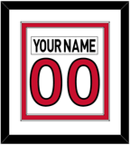 Ottawa Nameplate & Number (Back) Combined - Road White (2007-2017) - Double Mat 1