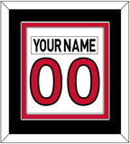 Ottawa Nameplate & Number (Back) Combined - Road White (2007-2017) - Double Mat 4