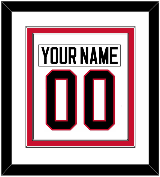 Ottawa Nameplate & Number (Back) Combined - Home/Road White (1995-2007) - Signature Tier 1