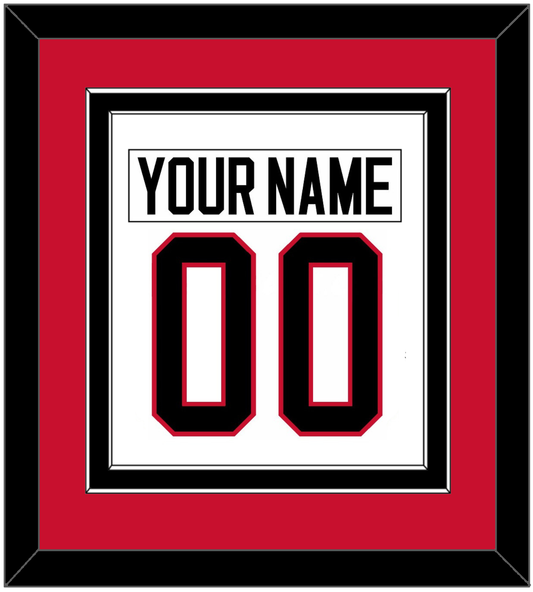 Ottawa Nameplate & Number (Back) Combined - Home/Road White (1995-2007) - Signature Tier 2