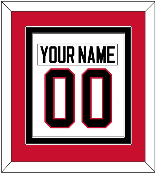 Ottawa Nameplate & Number (Back) Combined - Home/Road White (1995-2007) - Signature Tier 2