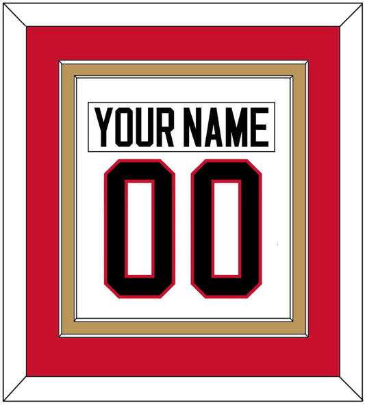 Ottawa Nameplate & Number (Back) Combined - Home/Road White (1995-2007) - Signature Tier 3