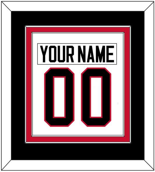Ottawa Nameplate & Number (Back) Combined - Home/Road White (1995-2007) - Signature Tier 4