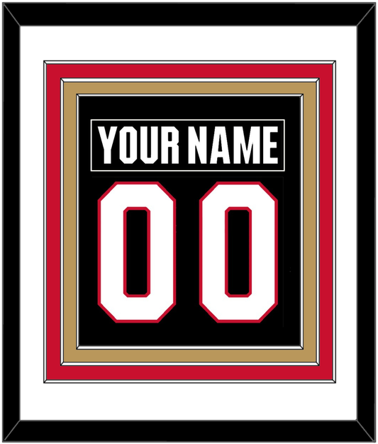 Ottawa Nameplate & Number (Back) Combined - Home Black - Premier Tier 1