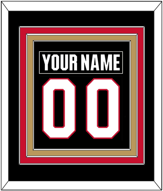 Ottawa Nameplate & Number (Back) Combined - Home Black - Premier Tier 2