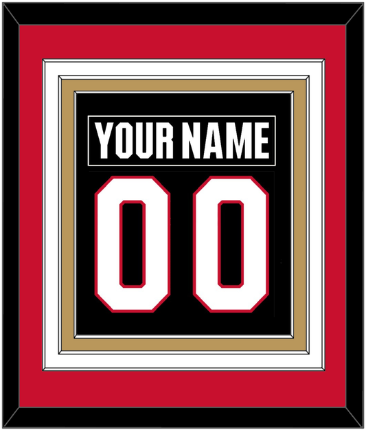 Ottawa Nameplate & Number (Back) Combined - Home Black - Premier Tier 3