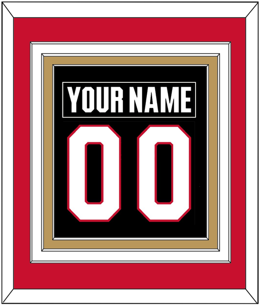 Ottawa Nameplate & Number (Back) Combined - Home Black - Premier Tier 3
