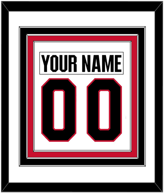 Ottawa Nameplate & Number (Back) Combined - Road White - Premier Tier 1
