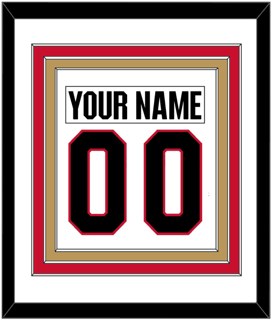 Ottawa Nameplate & Number (Back) Combined - Road White - Premier Tier 2