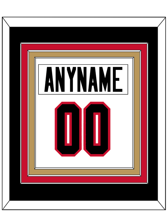 Ottawa Nameplate & Number (Back) Combined - Road White - Triple Mat 2