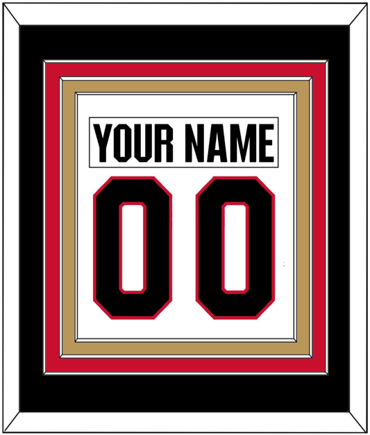 Ottawa Nameplate & Number (Back) Combined - Road White - Premier Tier 3
