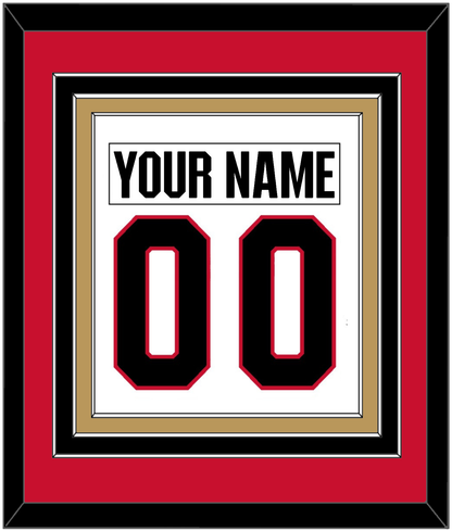 Ottawa Nameplate & Number (Back) Combined - Road White - Premier Tier 4