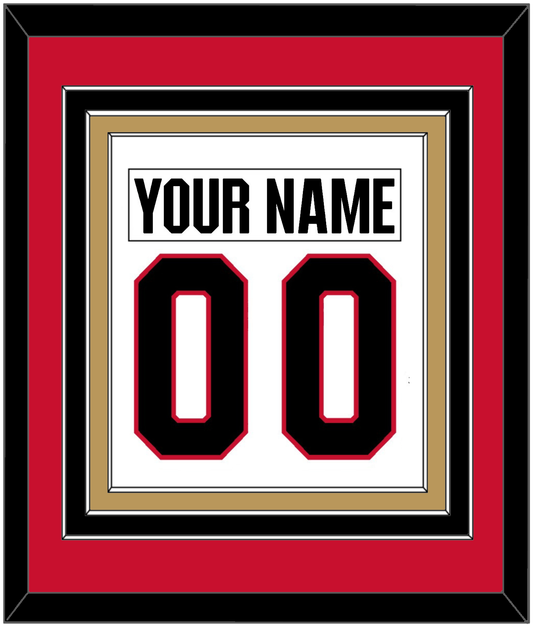 Ottawa Nameplate & Number (Back) Combined - Road White - Premier Tier 4