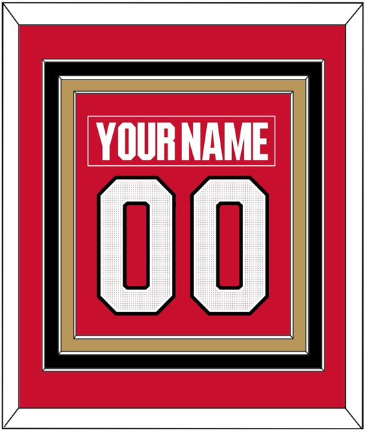Ottawa Nameplate & Number (Back) Combined - Home Red (2017-2020) - Premier Tier 2