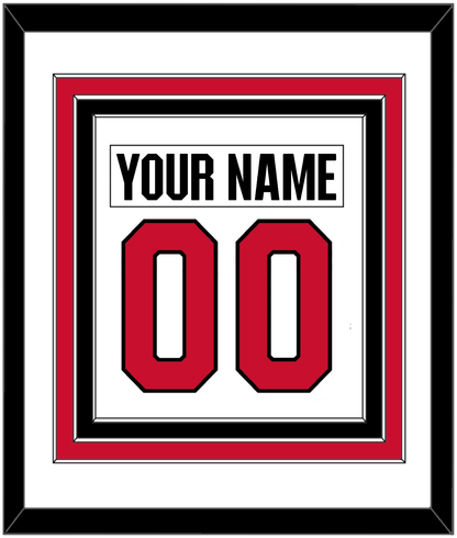 Ottawa Nameplate & Number (Back) Combined - Road White (2017-2020) - Premier Tier 1
