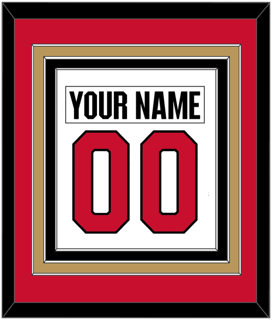 Ottawa Nameplate & Number (Back) Combined - Road White (2017-2020) - Premier Tier 3