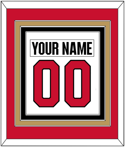 Ottawa Nameplate & Number (Back) Combined - Road White (2017-2020) - Premier Tier 3
