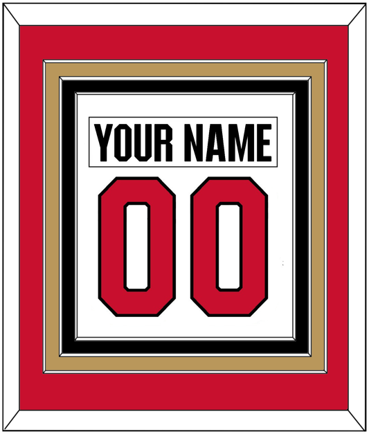 Ottawa Nameplate & Number (Back) Combined - Road White (2017-2020) - Premier Tier 3