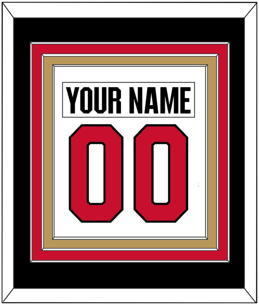 Ottawa Nameplate & Number (Back) Combined - Road White (2017-2020) - Premier Tier 4