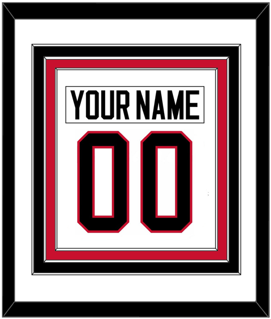 Ottawa Nameplate & Number (Back) Combined - Home/Road White (1995-2007) - Premier Tier 1