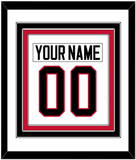 Ottawa Nameplate & Number (Back) Combined - Home/Road White (1995-2007) - Triple Mat 1