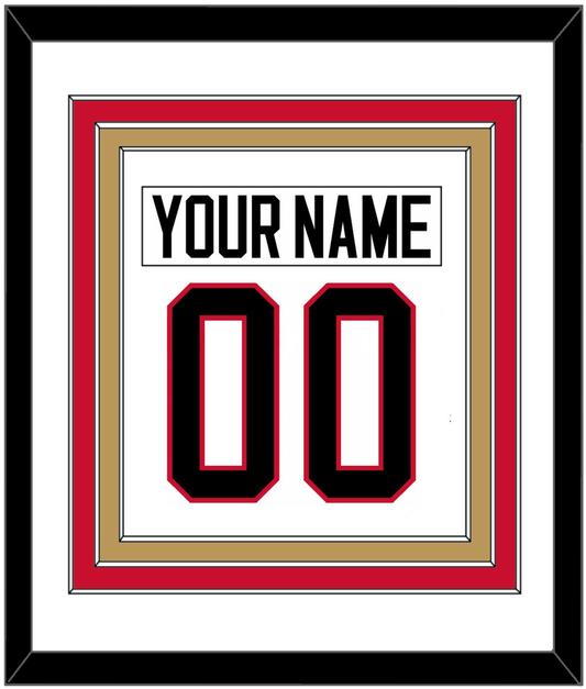 Ottawa Nameplate & Number (Back) Combined - Home/Road White (1995-2007) - Premier Tier 2