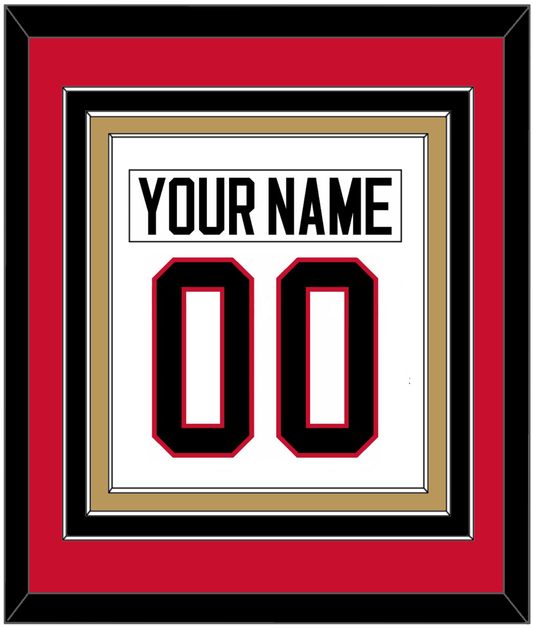 Ottawa Nameplate & Number (Back) Combined - Home/Road White (1995-2007) - Premier Tier 3
