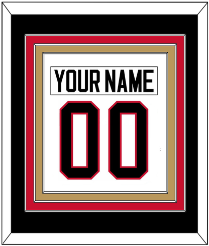 Ottawa Nameplate & Number (Back) Combined - Home/Road White (1995-2007) - Premier Tier 4