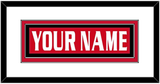 Ottawa Nameplate - Road/Home Red Jersey (1999-2007) - Double Mat 2