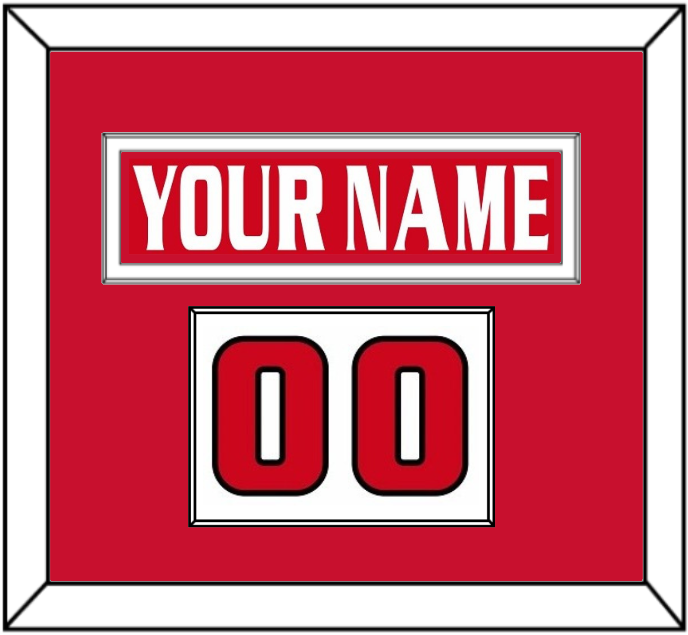 Ottawa Nameplate & Number (Shoulder) - Road/Home Red Jersey (1999-2007) - Essential Tier 2