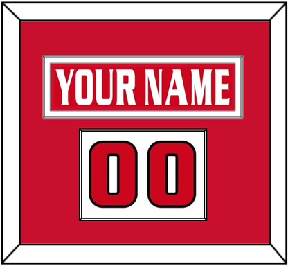 Ottawa Nameplate & Number (Shoulder) - Road/Home Red Jersey (1999-2007) - Essential Tier 2