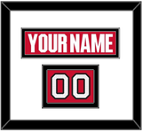 Ottawa Nameplate & Number (Shoulder) - Home Red (2017-2020) - Double Mat 1