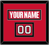 Ottawa Nameplate & Number (Shoulder) - Home Red (2017-2020) - Double Mat 2