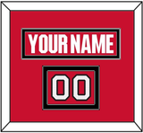 Ottawa Nameplate & Number (Shoulder) - Home Red (2017-2020) - Double Mat 2