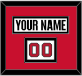 Ottawa Nameplate & Number (Shoulder) - Road White (2017-2020) - Double Mat 2