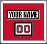 Ottawa Nameplate & Number (Shoulder) - Road White (2017-2020) - Double Mat 2
