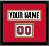 Ottawa Nameplate & Number (Shoulder) - Road White (2017-2020) - Double Mat 3