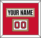 Ottawa Nameplate & Number (Shoulder) - Road White (2017-2020) - Double Mat 3