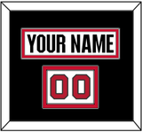 Ottawa Nameplate & Number (Shoulder) - Road White (2017-2020) - Double Mat 4