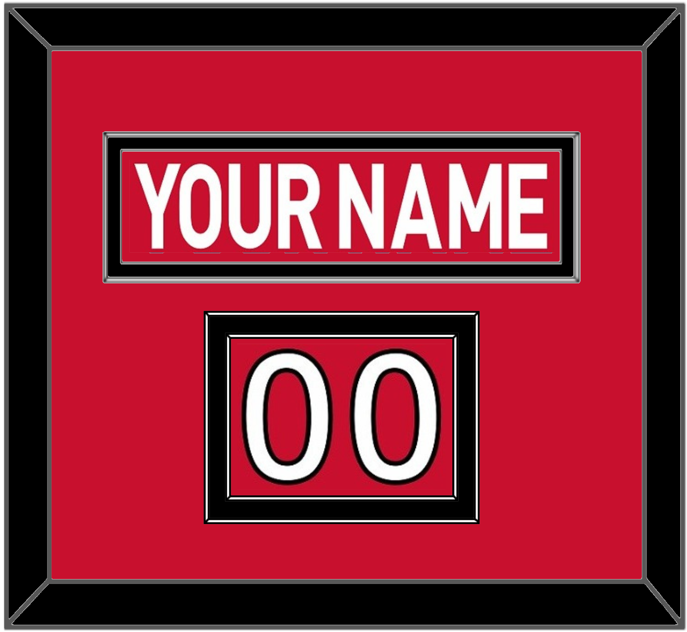 Ottawa Nameplate & Number (Shoulder) - Home Red (2007-2017) - Signature Tier 2
