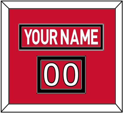Ottawa Nameplate & Number (Shoulder) - Home Red (2007-2017) - Signature Tier 2