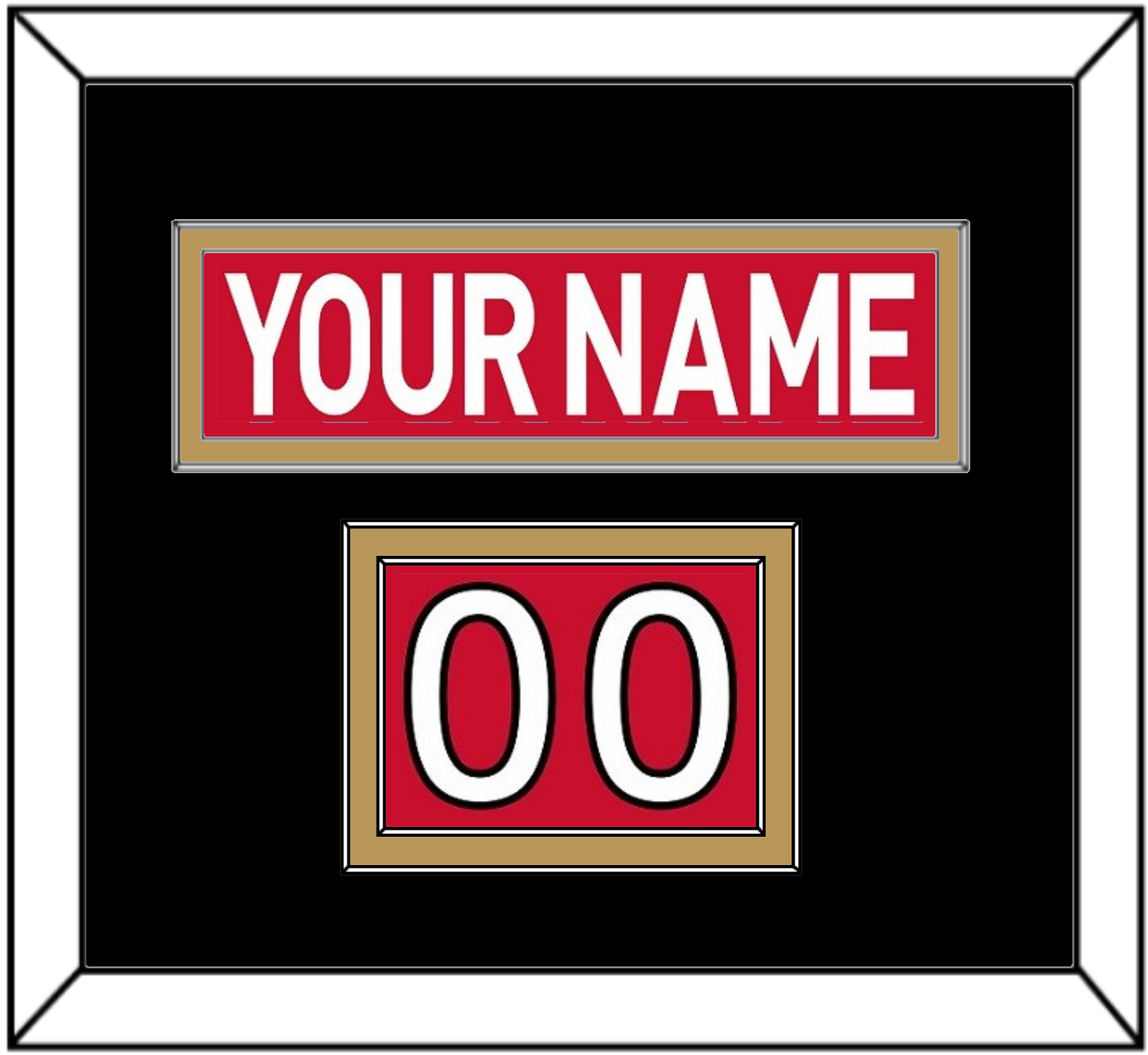 Ottawa Nameplate & Number (Shoulder) - Home Red (2007-2017) - Signature Tier 3