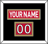 Ottawa Nameplate & Number (Shoulder) - Home Red (2007-2017) - Double Mat 3
